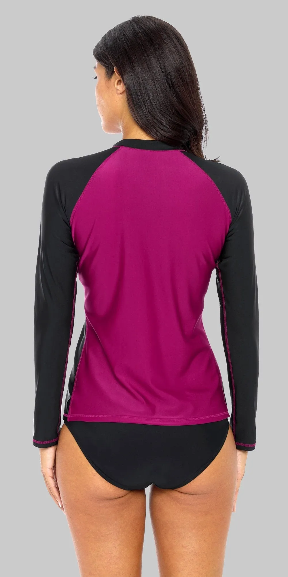 ADRIENNE - Long Sleeve Zipper Rashguard