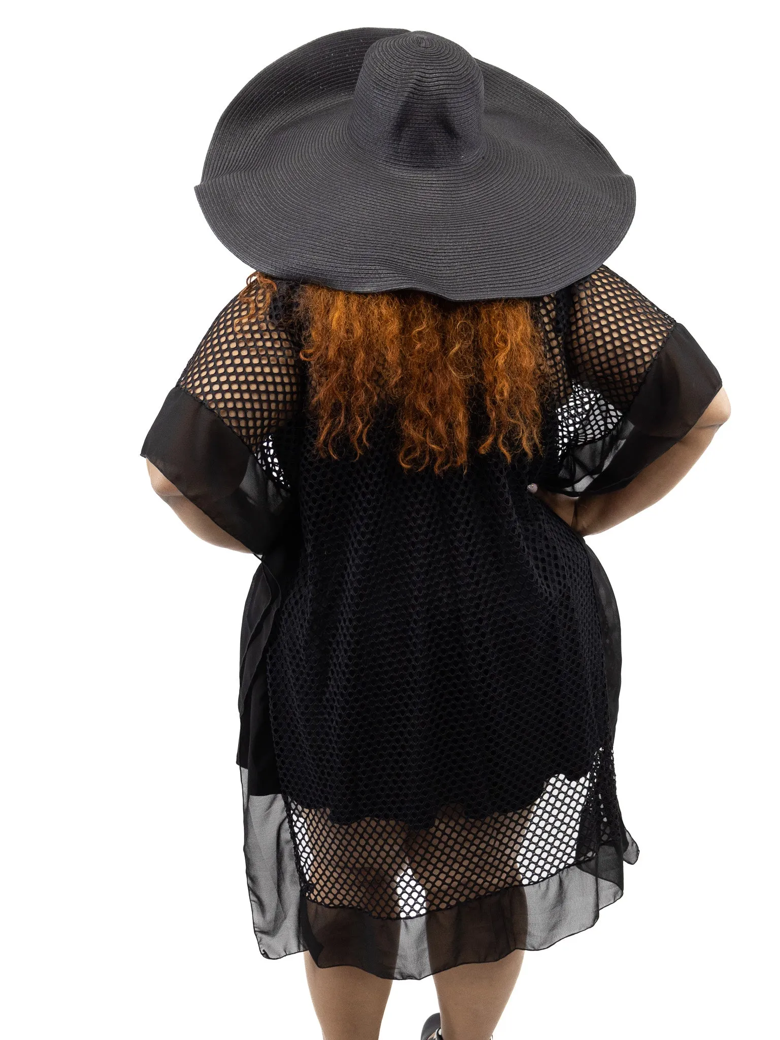 Carmella Fishnet Chiffon Kaftan