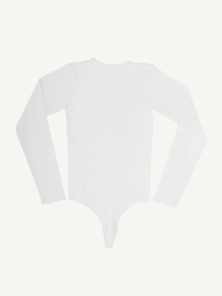 Deep V Neck Tummy Control Thong Shapewear Bodysuit