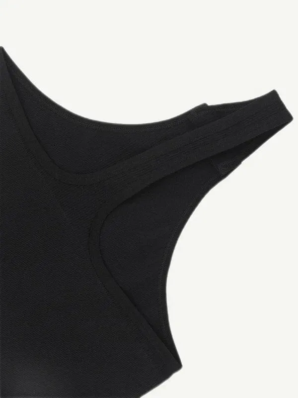 Deep V Neck Tummy Control Thong Shapewear Bodysuit