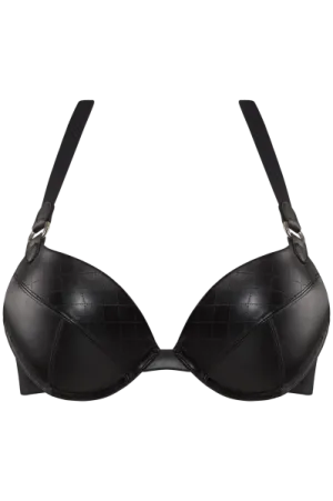 Femme Fatale Super Push Up Wired Padded Bra - Black -