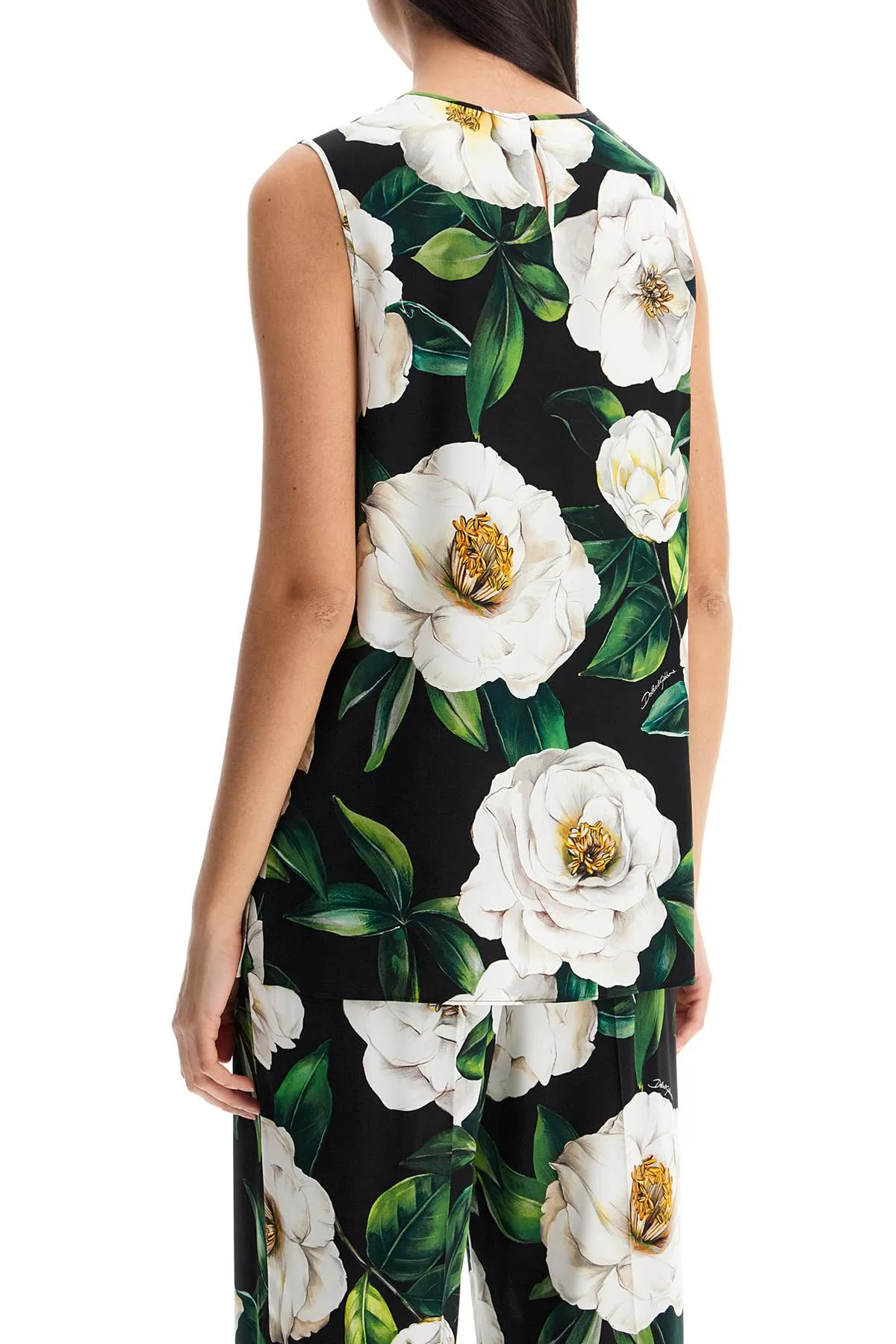 Floral Print Silk Top