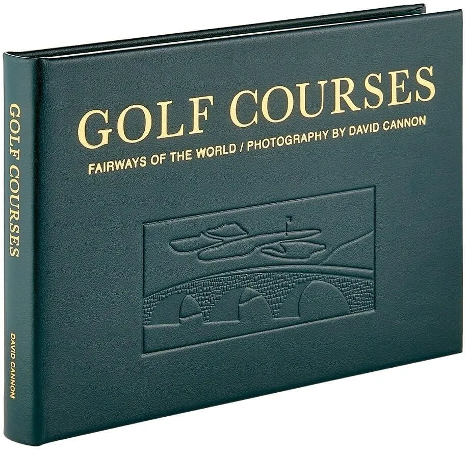 Graphic Image Golf Courses FAIRWAYS of The World in Rich Green Leather