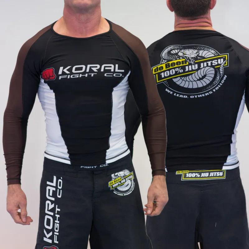 Koral Compression Rash Guard Brown Long Sleeve