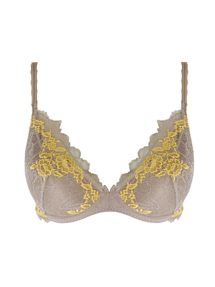 Lace Perfection Plunge Push Up Bra - Moon Rock