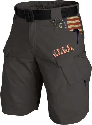 lcyhony Tactical Shorts for Men Lightweight Quick Dry Knee Length Cargo Shorts Casual Print Hiking Pants with Multi Pockets