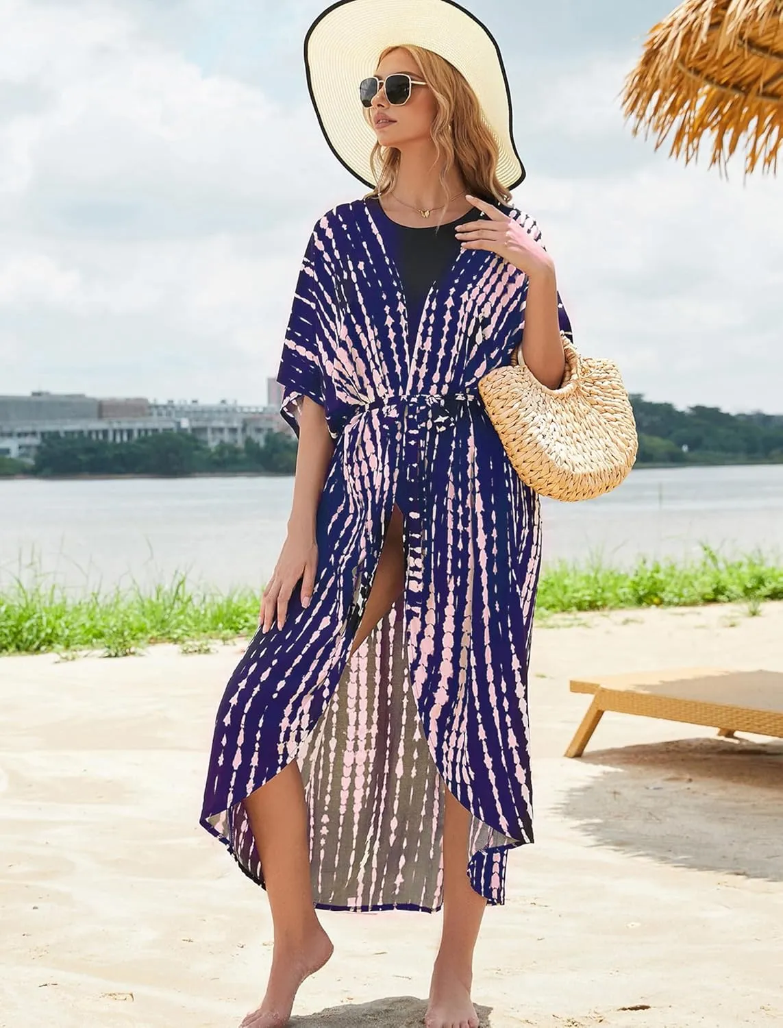 Long Kimonos Swimsuit Cover ups for Women Plus Size Maternity Swimwear Coverup Beach Wear Vacation Outfits