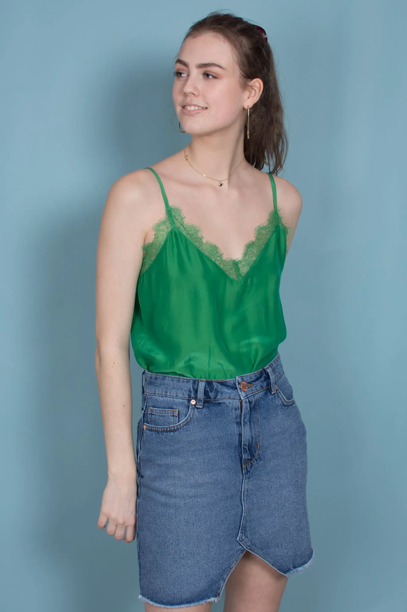 Macy Strap Top - Medium Green