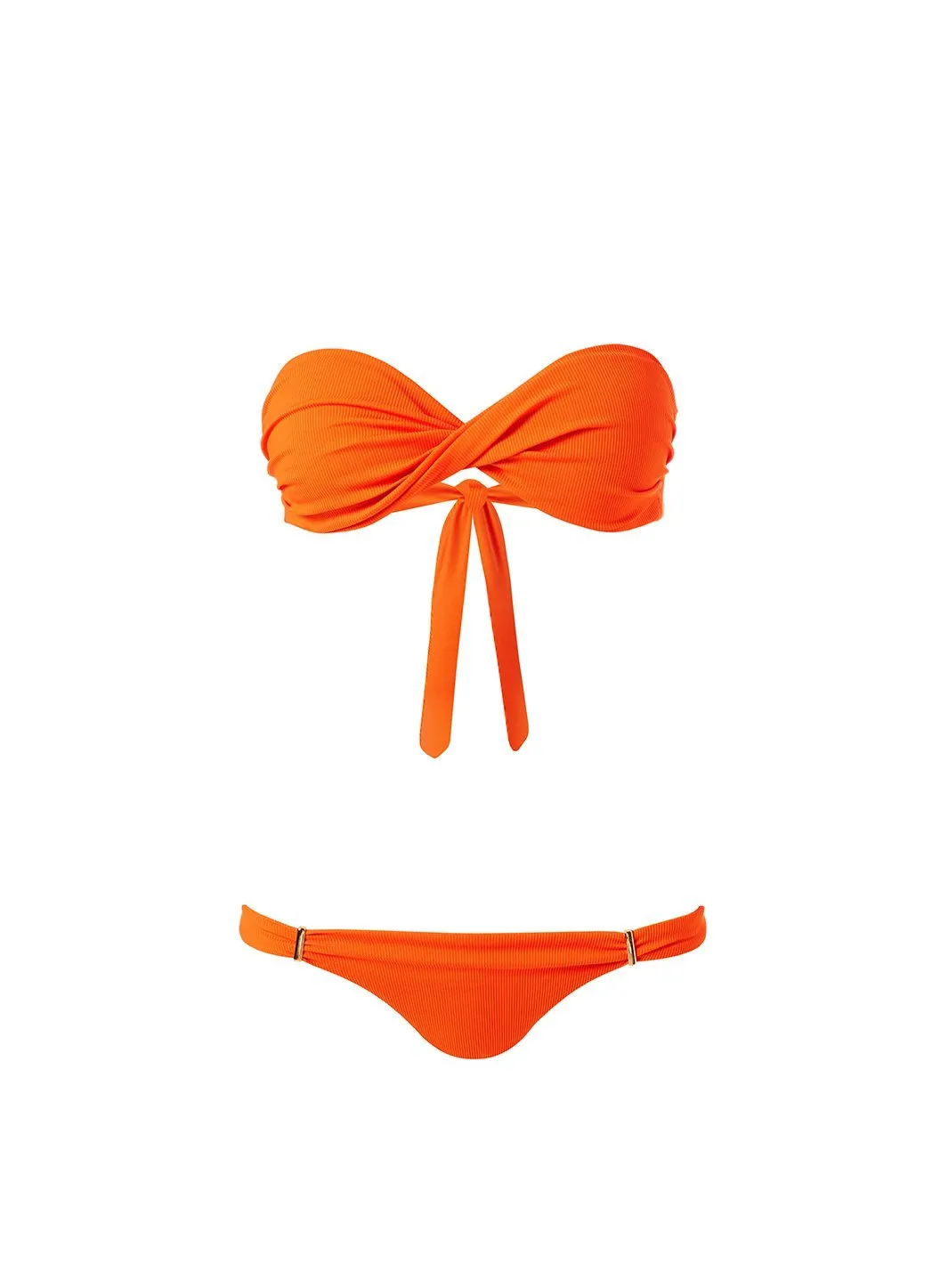 Martinique Ribbed Papaya Bikini