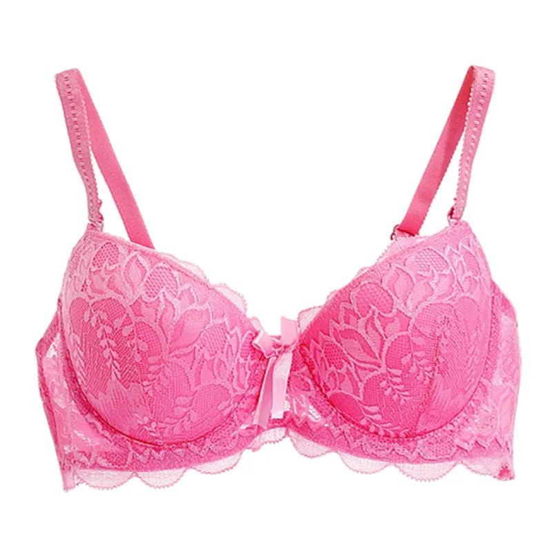 Padded Lace Underwire Push Up Bra