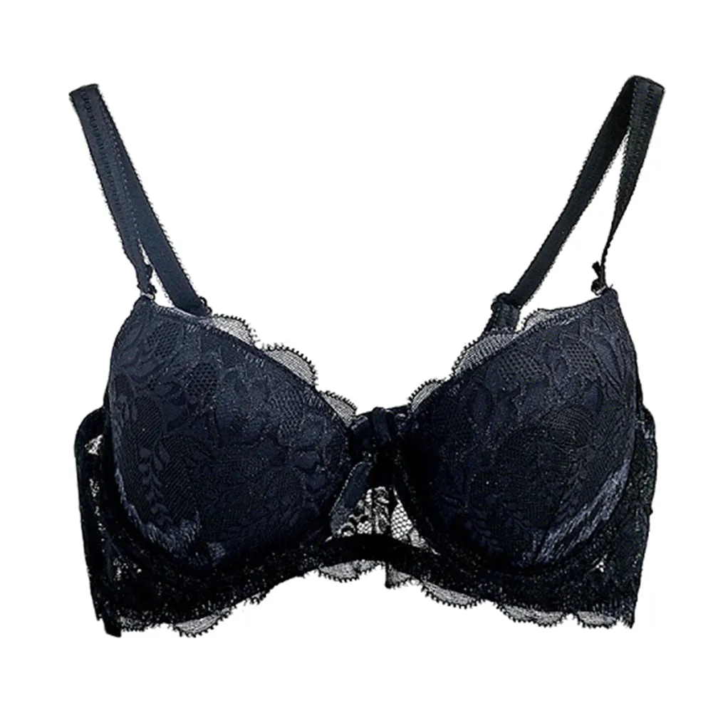 Padded Lace Underwire Push Up Bra
