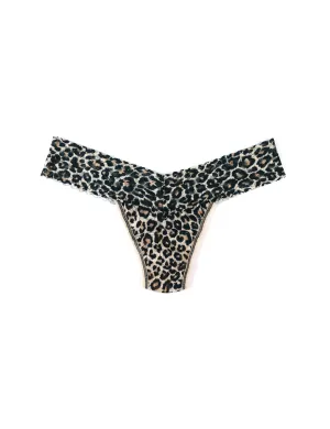 Signature Lace Low Rise Thong, Leopard