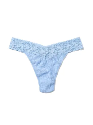 Signature Lace Original Rise Thong - Clarity Blue