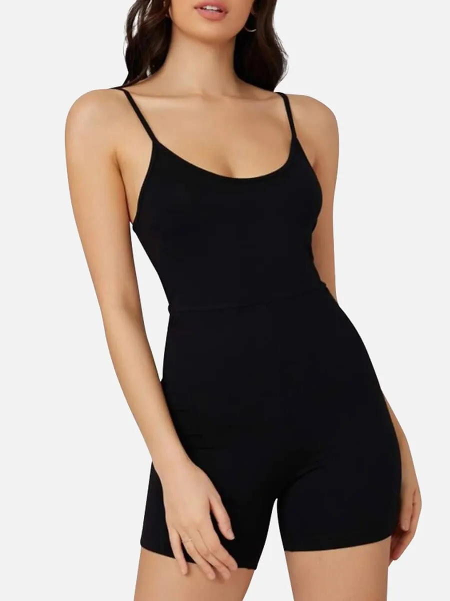 Wholesale Mid-Thigh Fitness & Shaping Breathable Romper