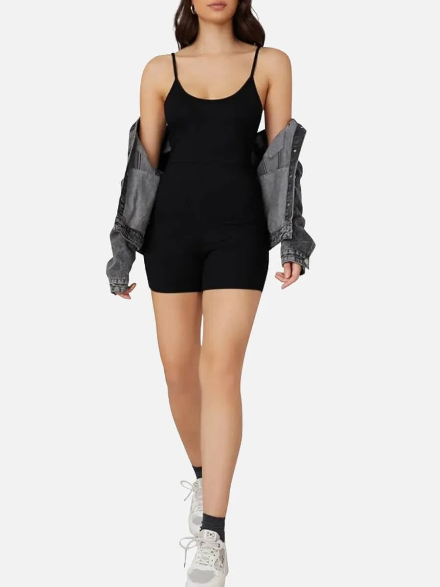 Wholesale Mid-Thigh Fitness & Shaping Breathable Romper