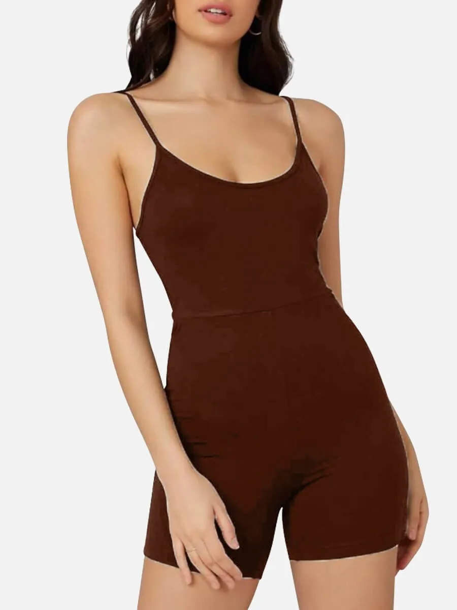 Wholesale Mid-Thigh Fitness & Shaping Breathable Romper