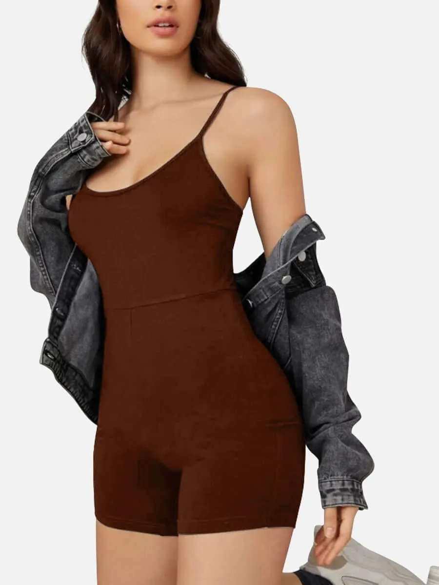 Wholesale Mid-Thigh Fitness & Shaping Breathable Romper
