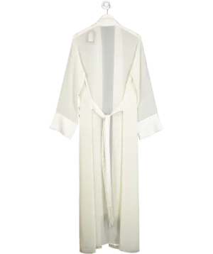 ZARA Cream Full Length Open Front Robe UK XS/S